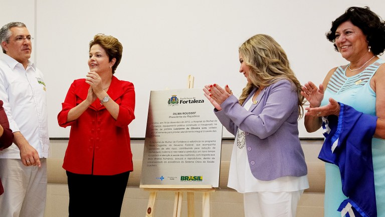 Presidenta Dilma Rousseff durante visita ao Hospital da Mulher de Fortaleza. Fortaleza-CE, 16/12/2012