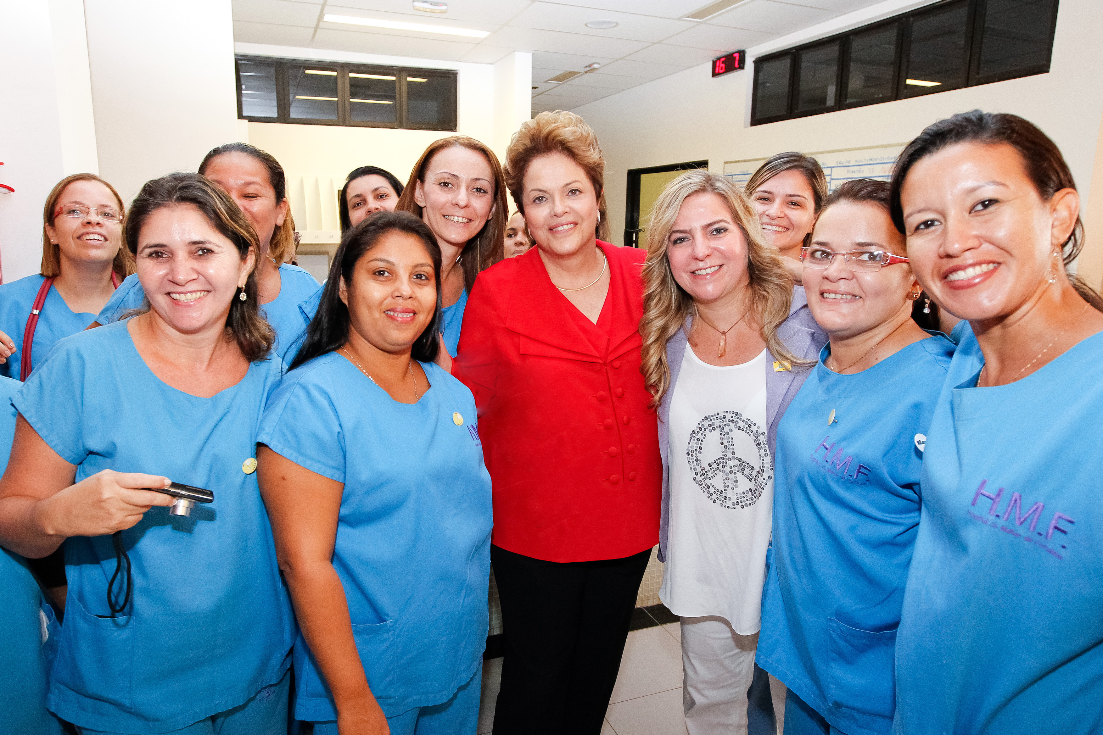 Presidenta Dilma Rousseff durante visita ao Hospital da Mulher de Fortaleza. Fortaleza-CE, 16/12/2012