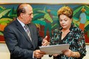 Presidenta Dilma Rousseff durante encontro com o Presidente do Tribunal de Contas da União, Augusto Nardes no Palácio do Planalto. Brasília - DF, 19/09/2013