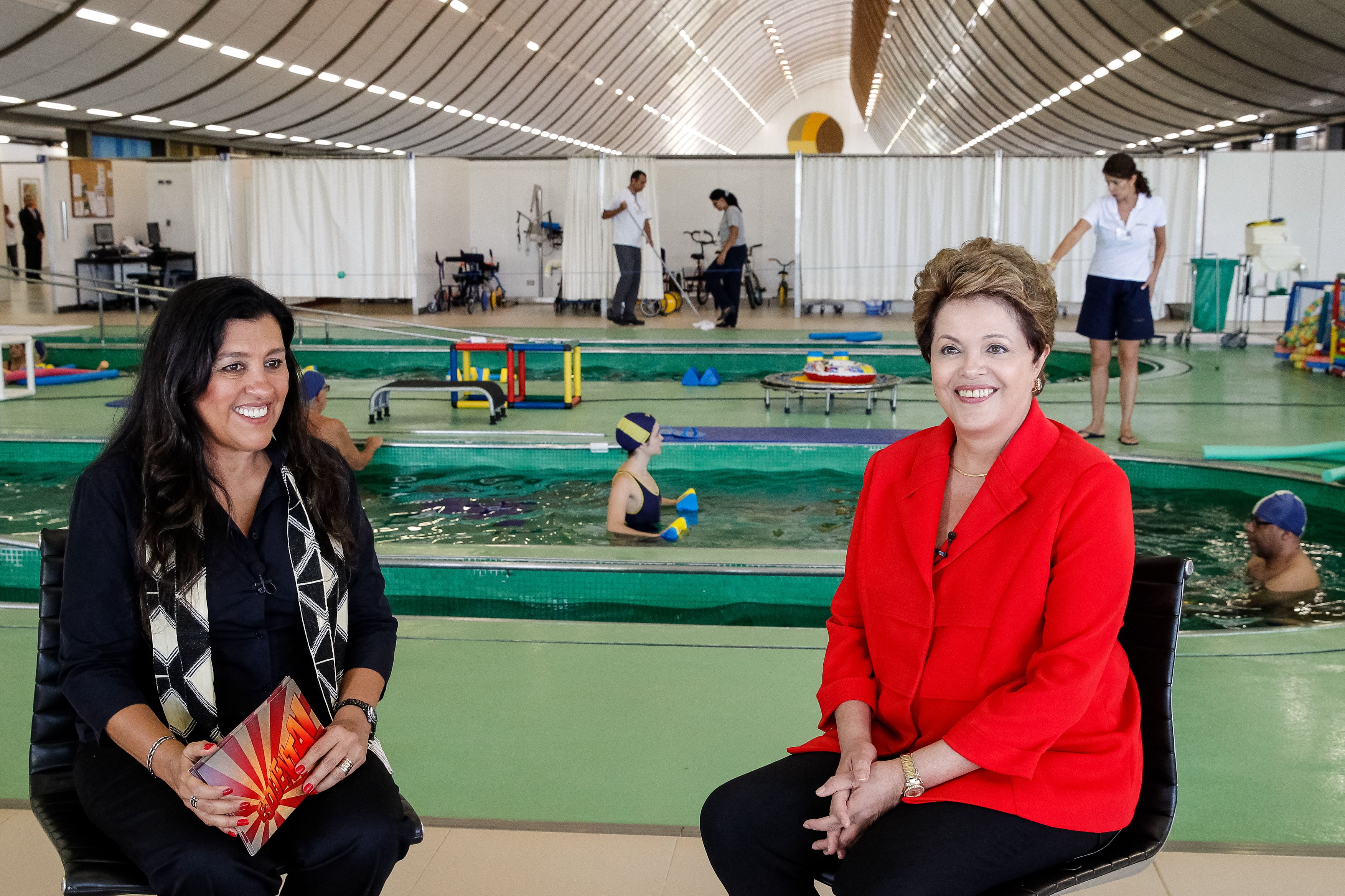 Presidenta Dilma Rousseff durante gravação do programa Esquenta! com a Regina Casé. Brasília - DF, 09/12/2012