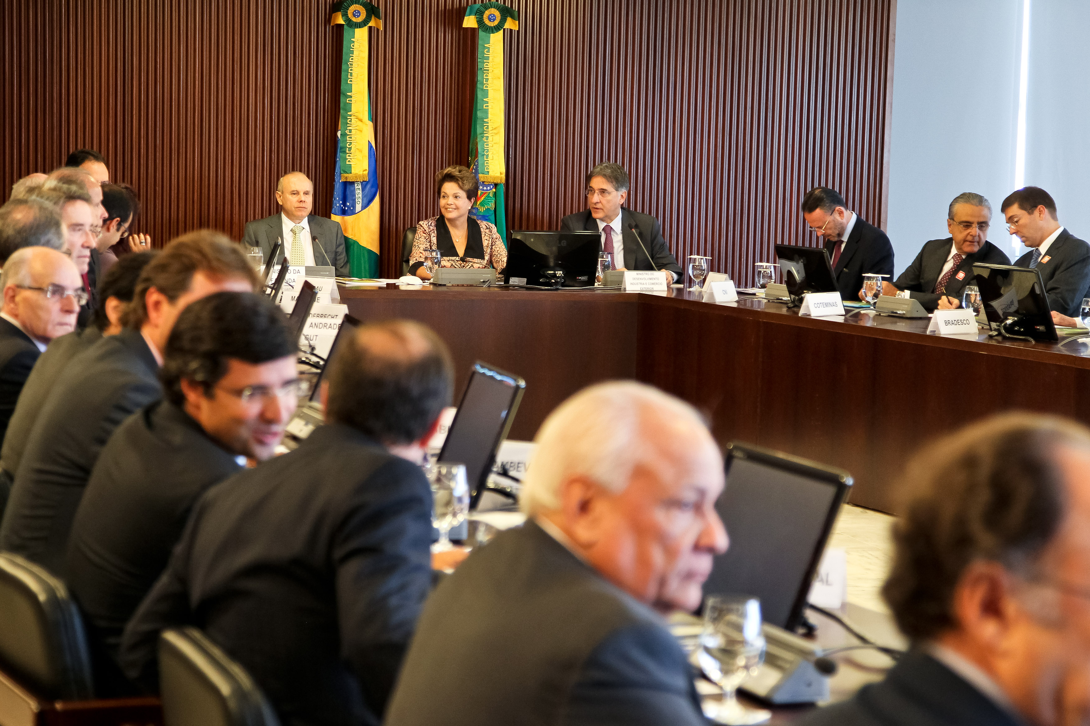 Presidenta Dilma Rousseff durante reunião com empresários, no Palácio do Planalto. Brasília - DF, 22/03/2012