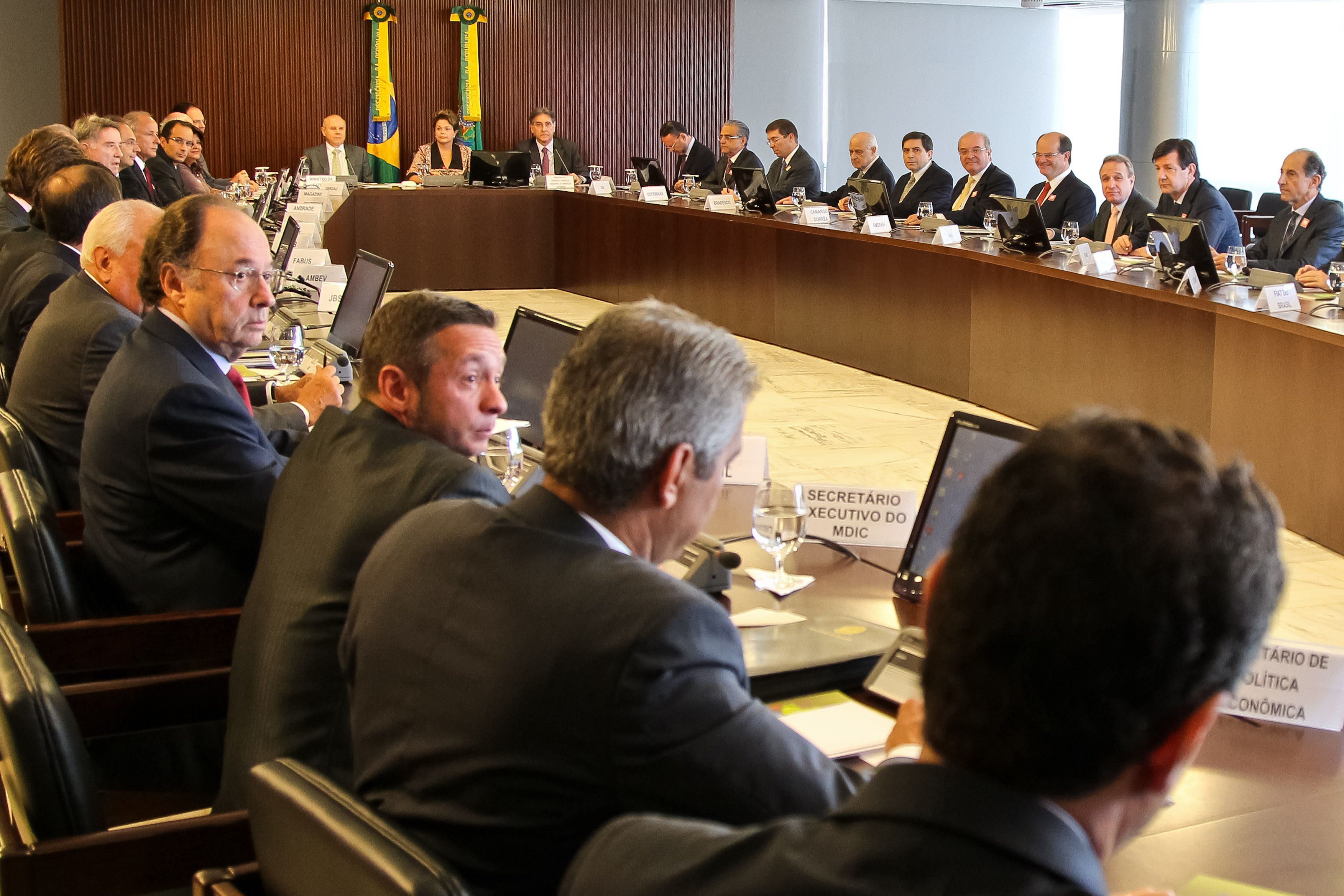 Presidenta Dilma Rousseff durante reunião com empresários, no Palácio do Planalto. Brasília - DF, 22/03/2012