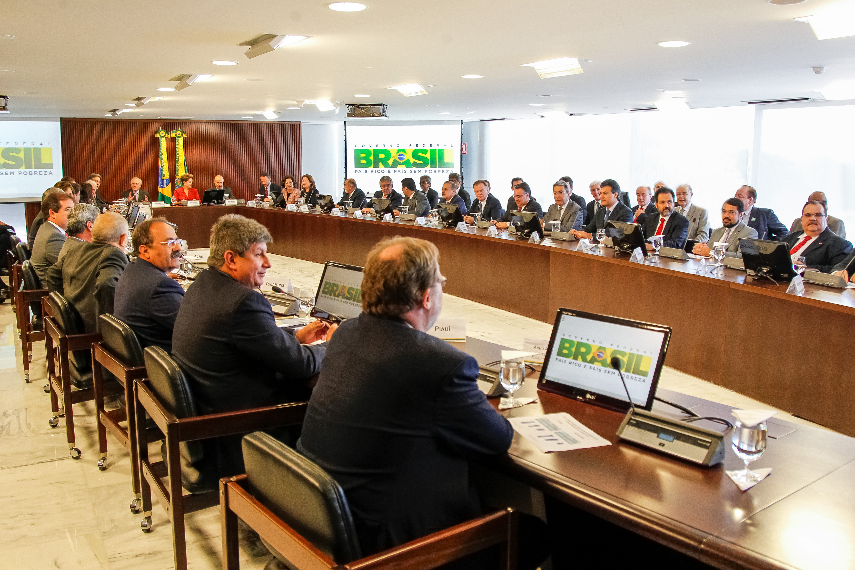 Presidenta Dilma Rousseff durante reunião com governadores no Palácio do Planalto. Brasília-DF, 15/06/2012
