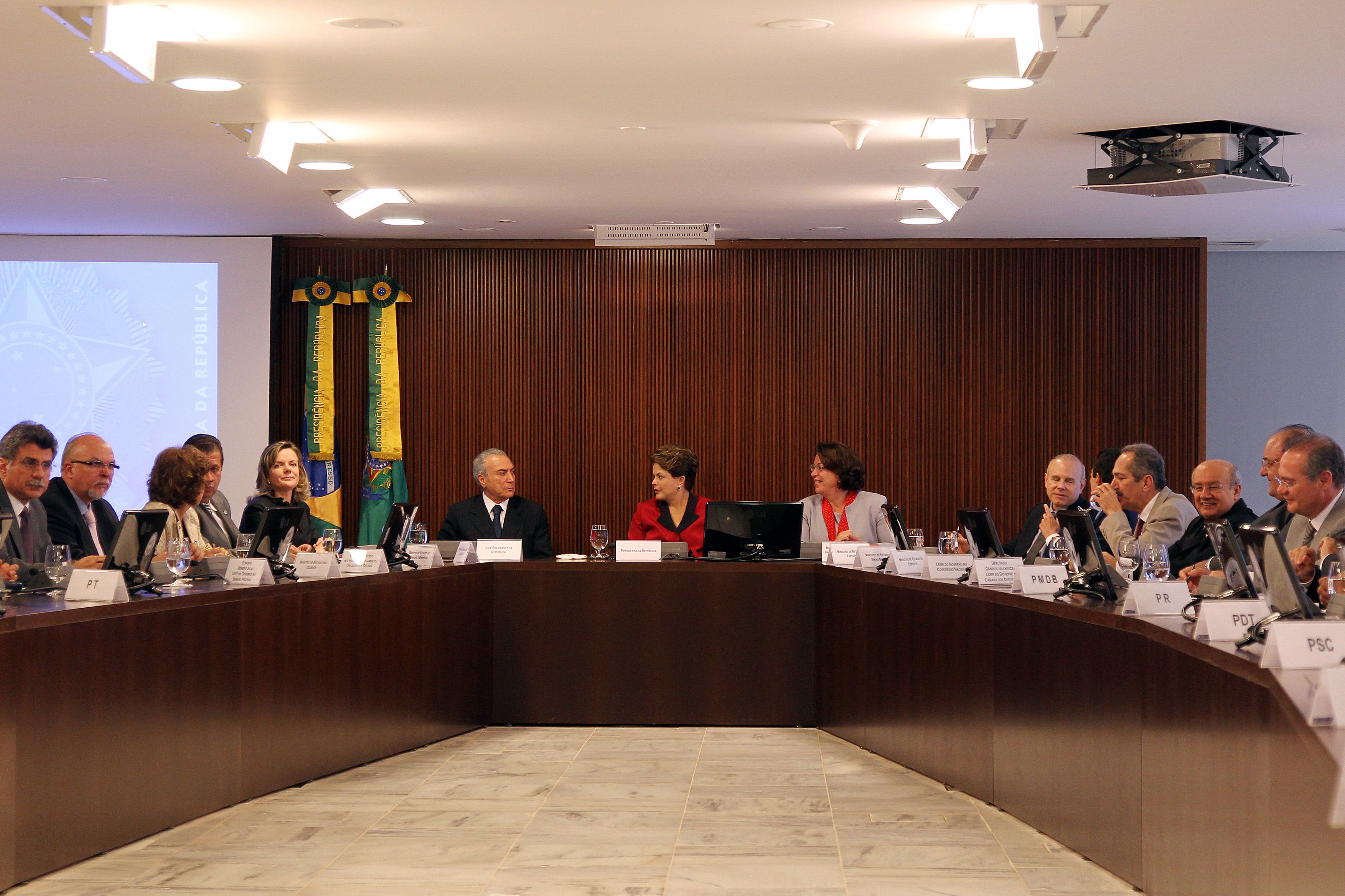 Presidenta Dilma Rousseff, durante reunião com lideres dos partidos aliados do Governo. Brasília-DF,07/11/2011