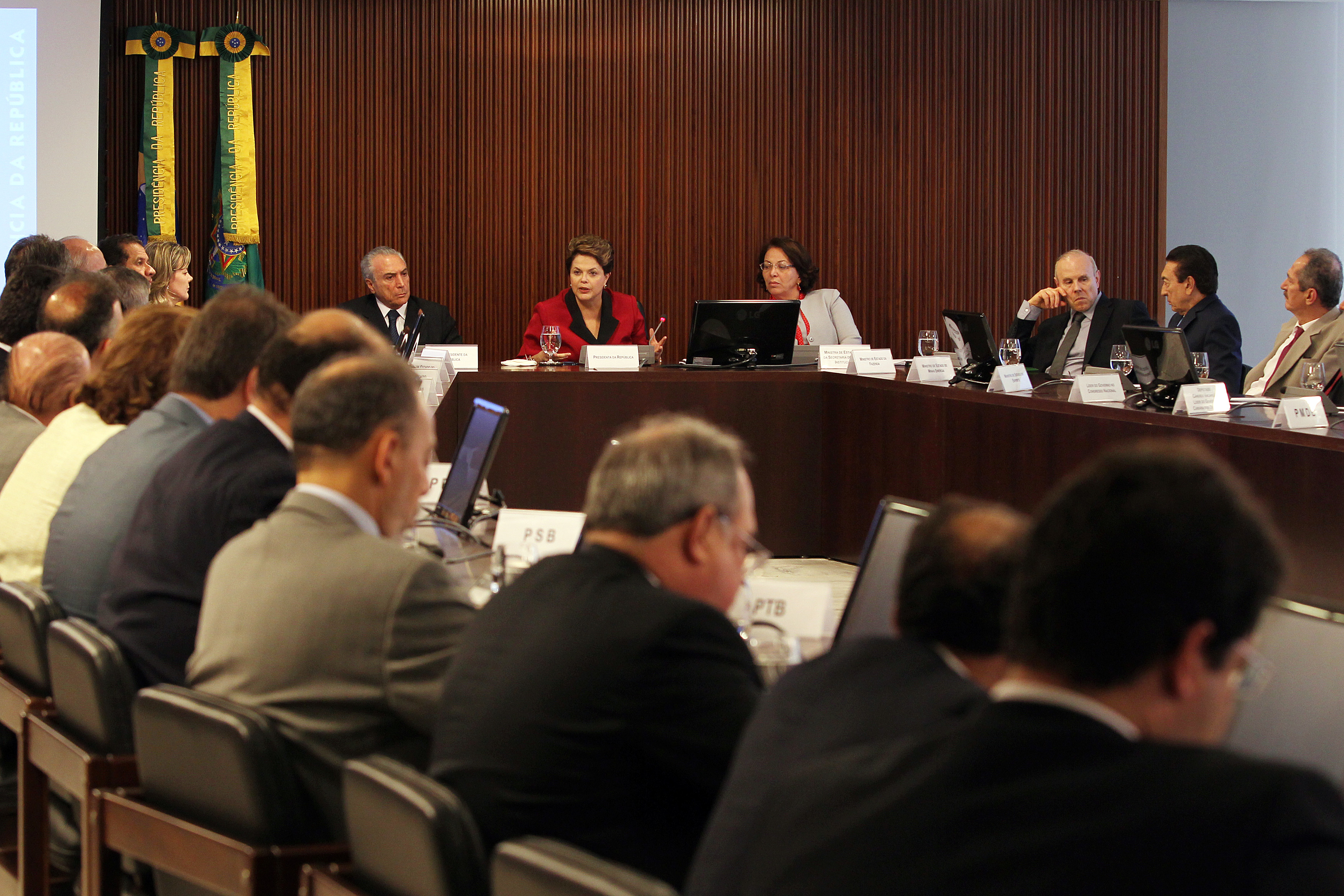 Presidenta Dilma Rousseff, durante reunião com lideres dos partidos aliados do Governo. Brasília-DF,07/11/2011