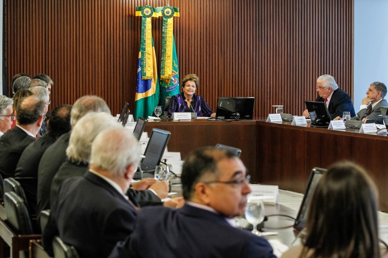 Presidenta Dilma Rousseff durante reunião do Conselho Nacional de Ciência e Tecnologia-CCT. Brasília-DF, 06/02/2013