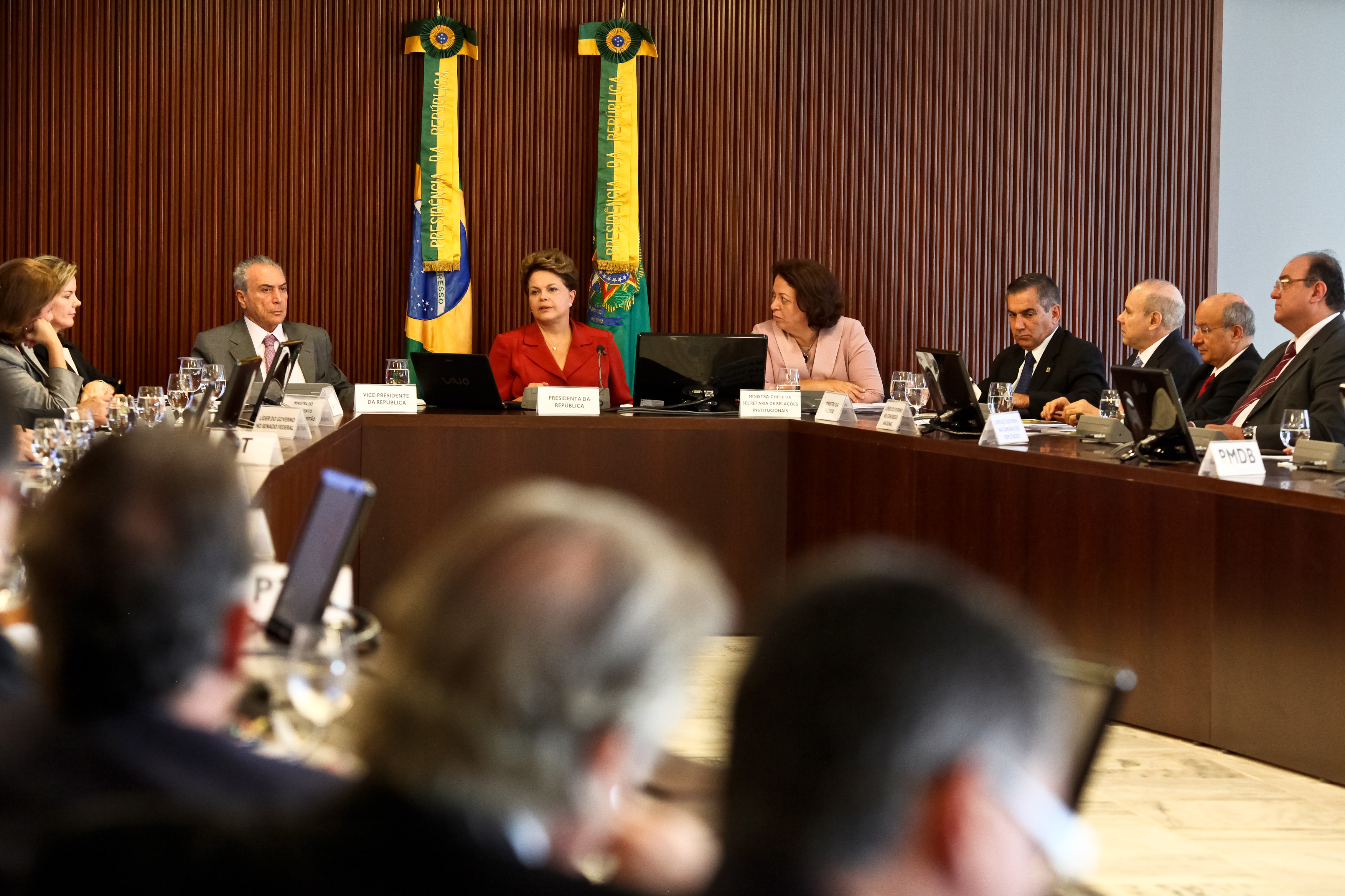 Presidenta Dilma Rousseff durante reunião do Conselho Político no Palácio do Planalto. Brasília - DF, 14/02/2012