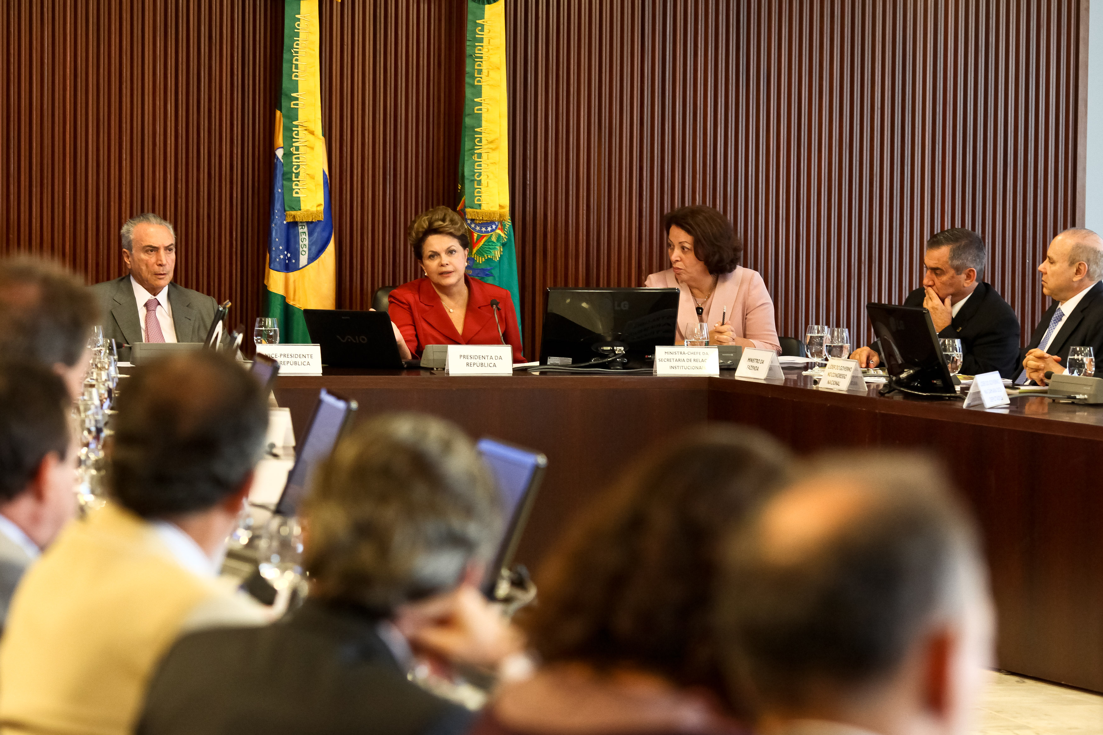Presidenta Dilma Rousseff durante reunião do Conselho Político no Palácio do Planalto. Brasília - DF, 14/02/2012