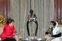 Presidenta Dilma Rousseff durante reunião privada com a Presidente da República da Índia, Pratibha Patil. Nova Délhi - Índia, 30/03/2012