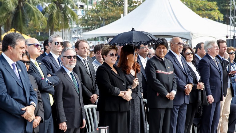 Presidenta Dilma Rousseff na Santa Missa pela 28ª Jornada Mundial da Juventude, com a Presidente da Argentina, Cristina Kirschner, Presidente da Bolívia, Evo Morales e Presidente do Suriname Desi Bouterse. Rio de Janeiro - RJ, 28/07/2013