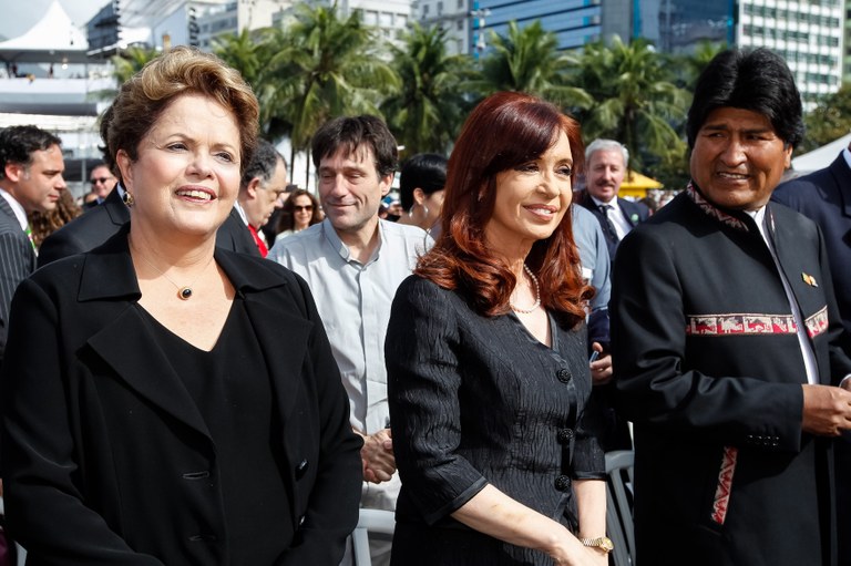 Presidenta Dilma Rousseff na Santa Missa pela 28ª Jornada Mundial da Juventude, com a Presidente da Argentina, Cristina Kirschner e Presidente da Bolívia, Evo Morales. Rio de Janeiro - RJ, 28/07/2013