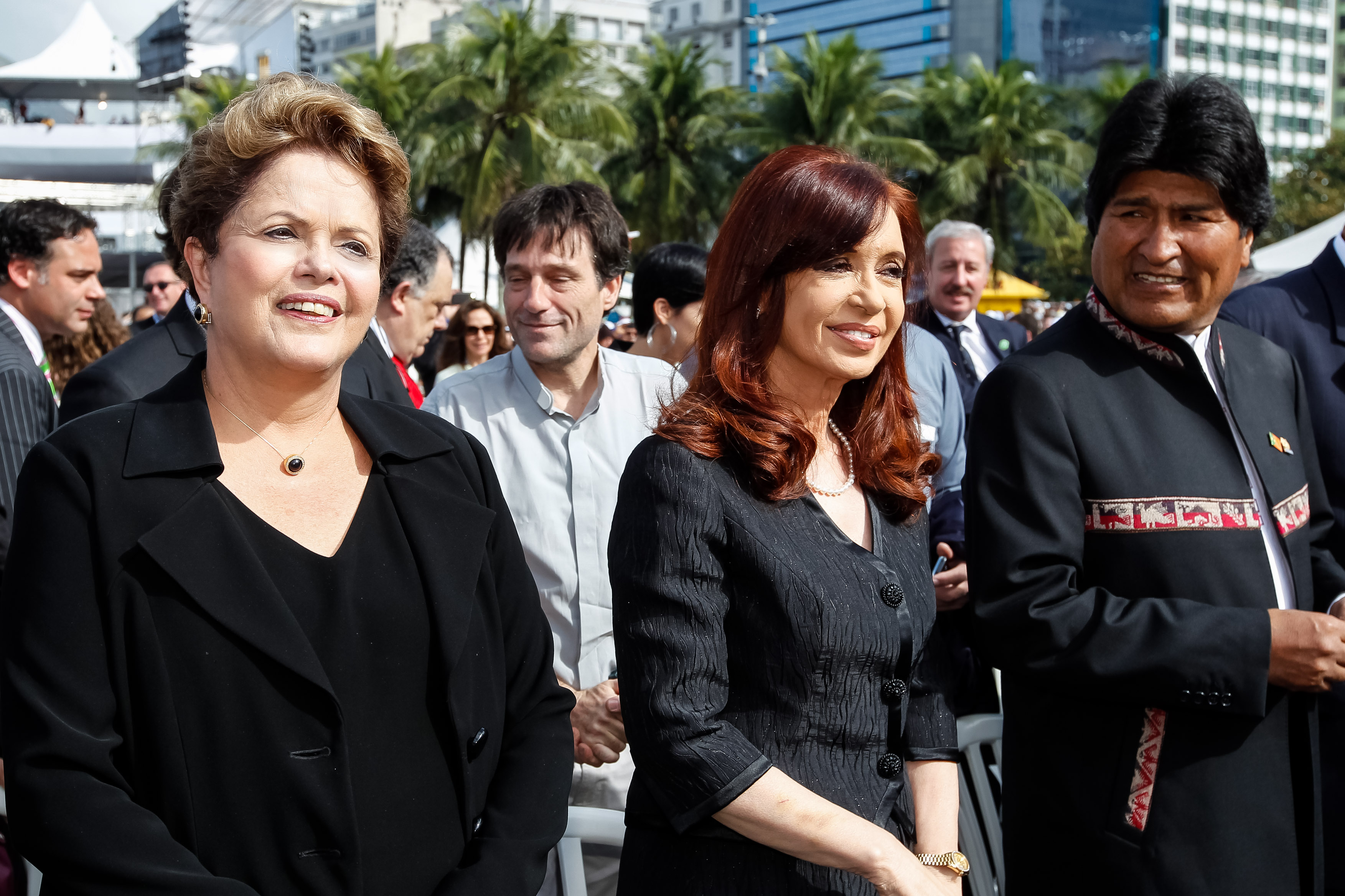 Presidenta Dilma Rousseff na Santa Missa pela 28ª Jornada Mundial da Juventude, com a Presidente da Argentina, Cristina Kirschner e Presidente da Bolívia, Evo Morales. Rio de Janeiro - RJ, 28/07/2013