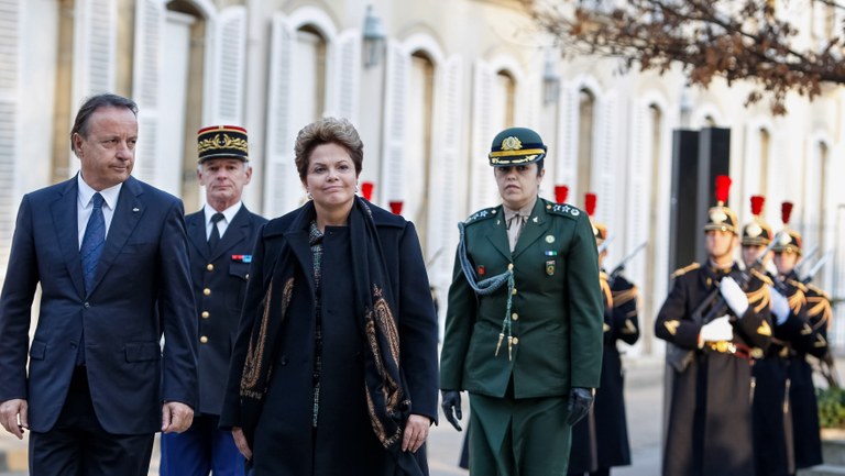 Presidenta Dilma Rousseff, durante encontro com o presidente do Senado francês, Senhor Jean-Pierre Bel. Paris - FR, 12/12/2012