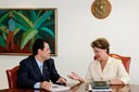 Presidenta Dilma Rousseff recebe o Senador Eduardo Braga, Líder do governo no Senado Federal. Brasília - DF, 27/06/2012