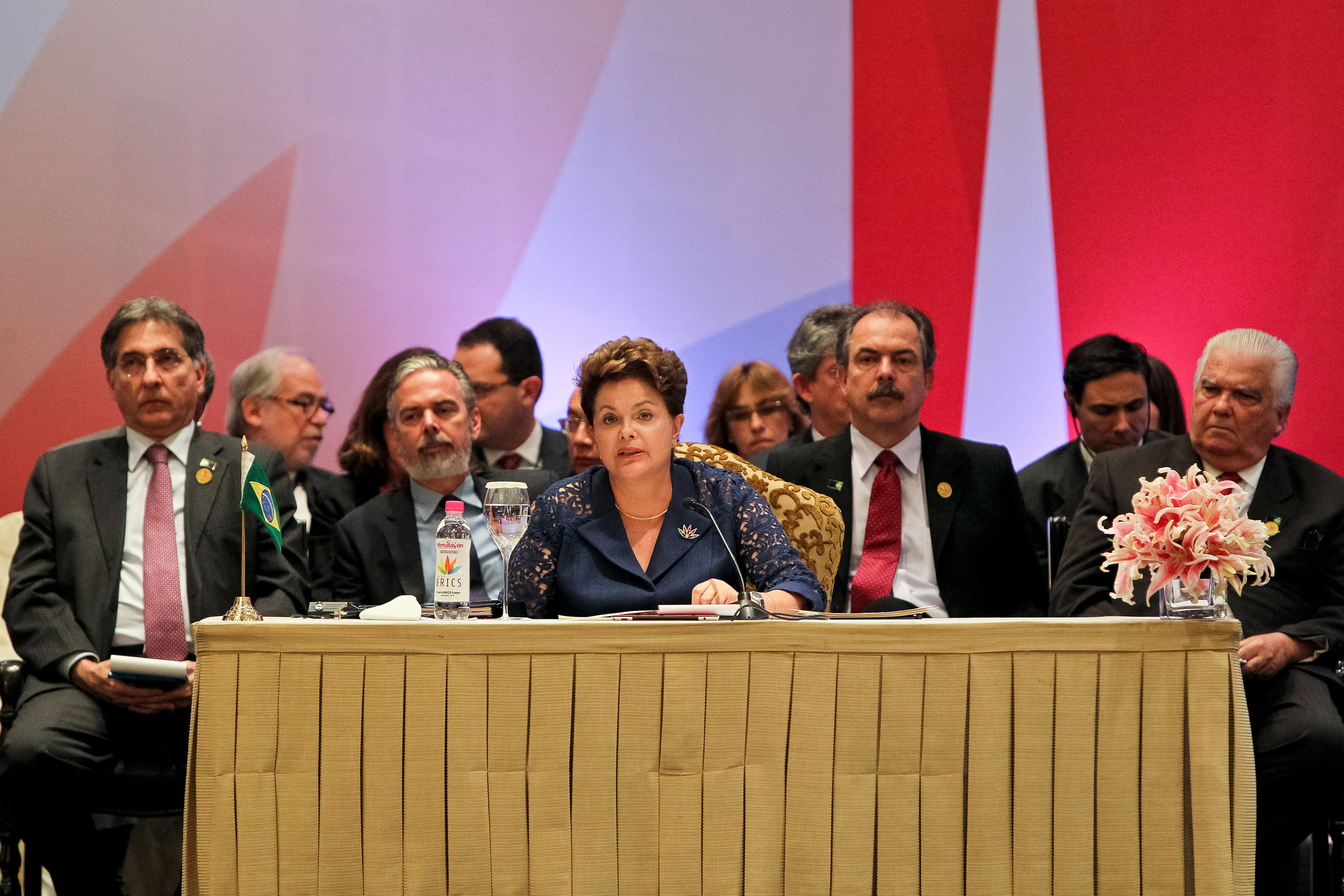 Presidenta Dilma Rousseff durante sessão ampliada da Cúpula do BRICS. Nova Délhi - Índia, 29/03/2012