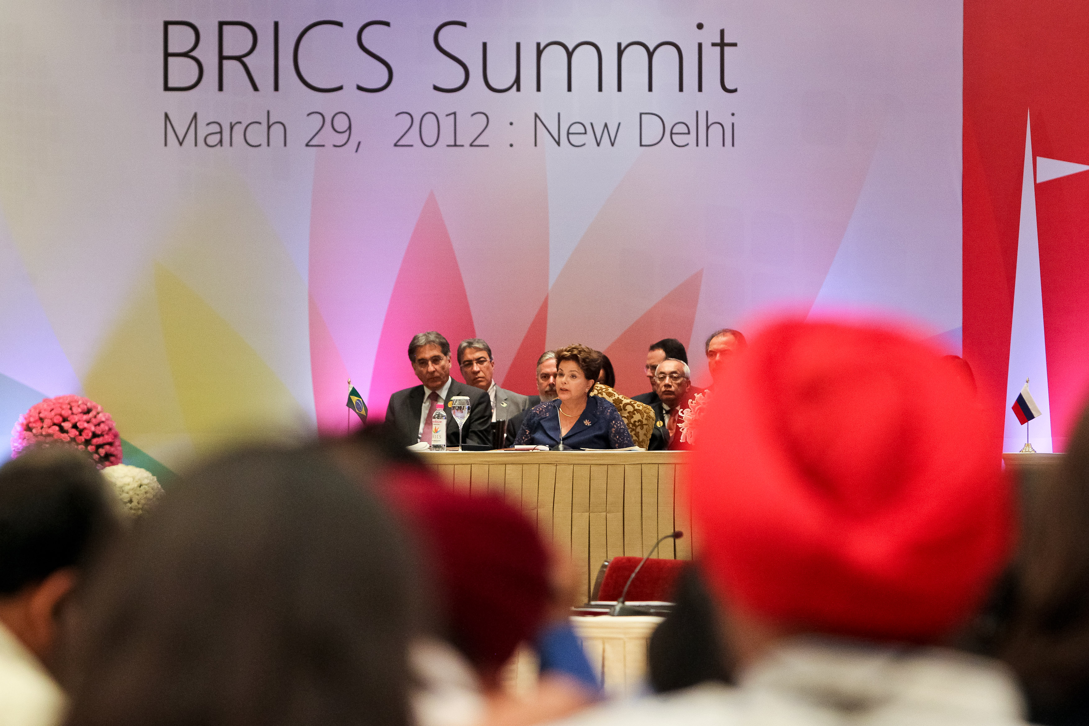 Presidenta Dilma Rousseff durante sessão ampliada da Cúpula do BRICS. Nova Délhi - Índia, 29/03/2012
