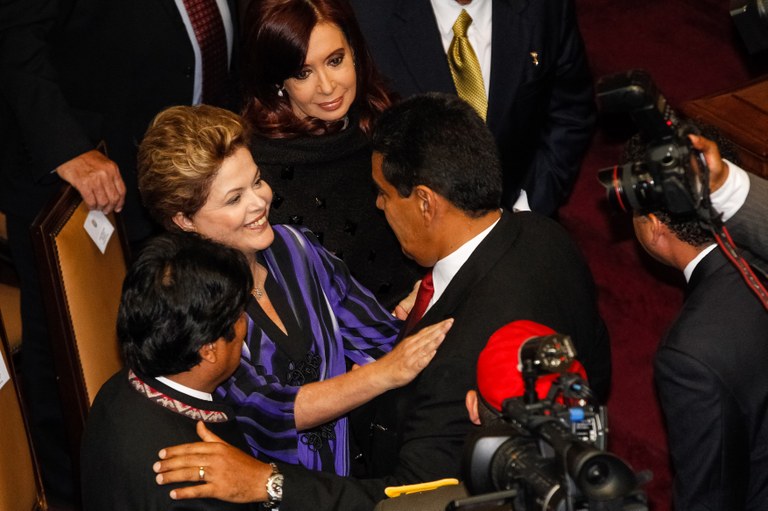 Presidenta Dilma Rousseff durante sessão solene de posse do Presidente da Venezuela, Nicolás Maduro. Caracas - Venezuela, 19/04/2013