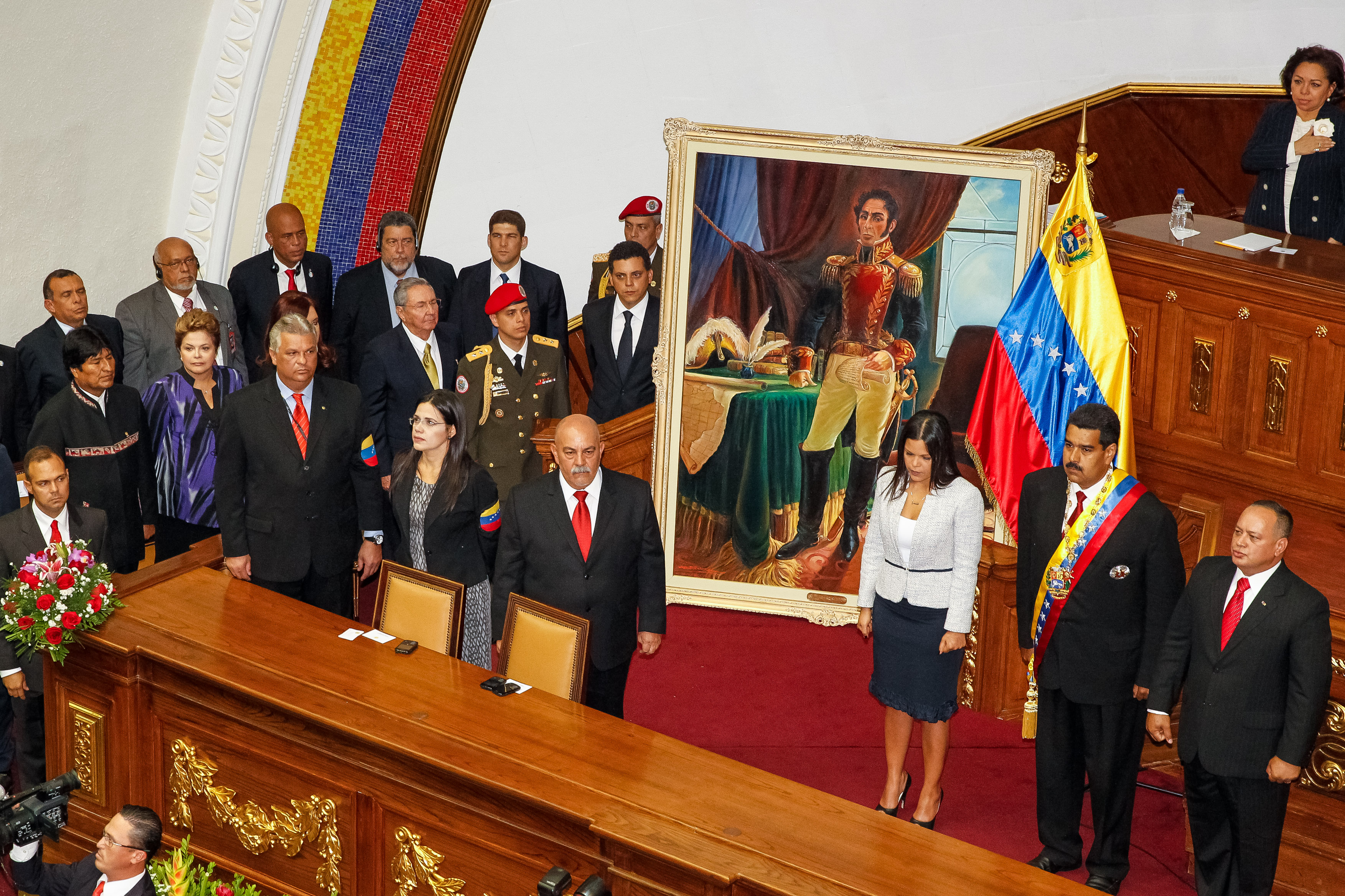 Presidenta Dilma Rousseff durante sessão solene de posse do Presidente da Venezuela, Nicolás Maduro. Caracas - Venezuela, 19/04/2013