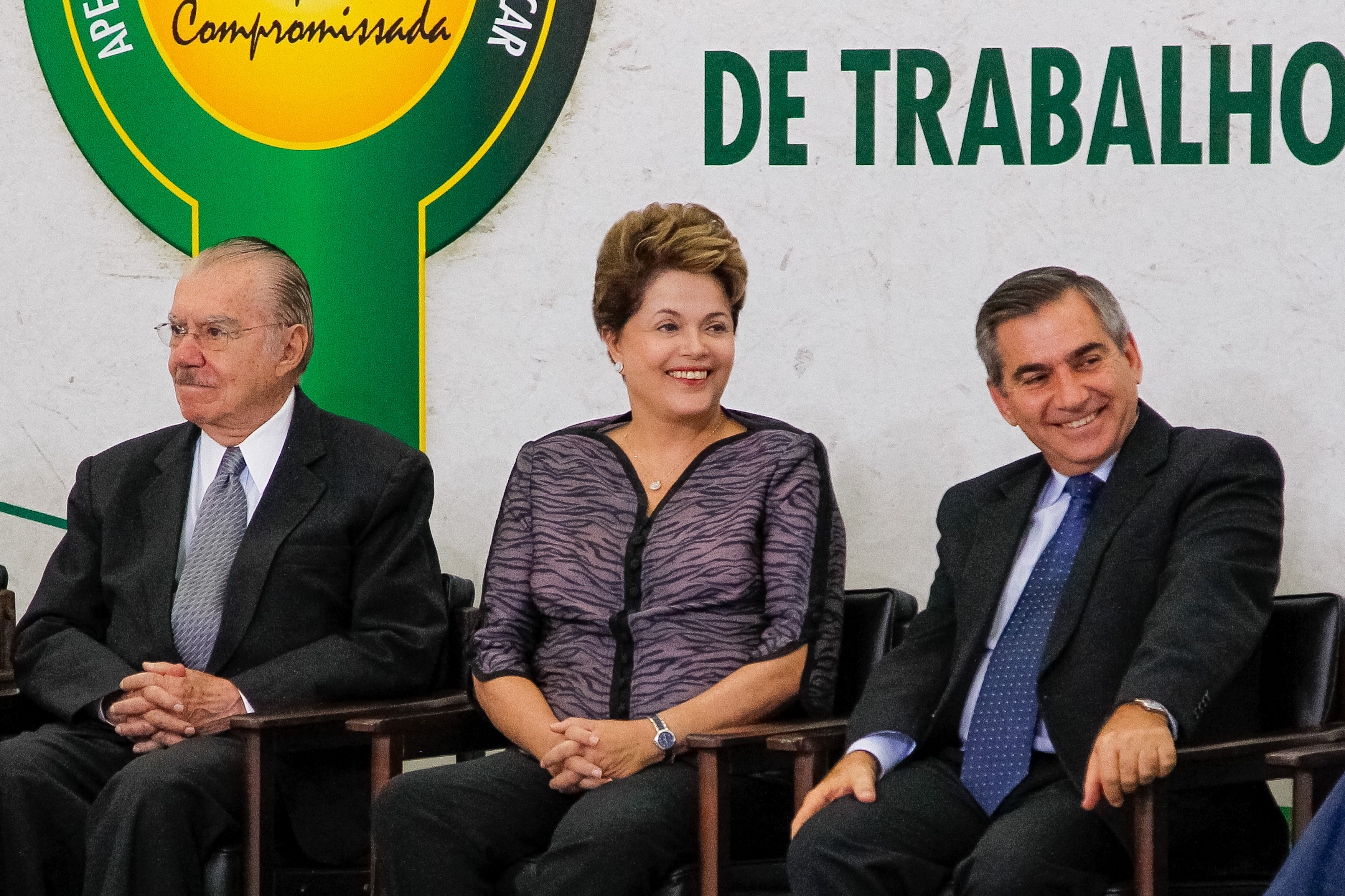  Presidenta Dilma Rousseff durante solenidade de outorga do selo de boas práticas às indústrias da cana-de-açúcar. Brasília-DF, 14/06/2012