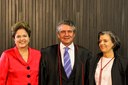 Presidenta Dilma Rousseff durante solenidade de posse dos ministros Cármen Lúcia e Marco Aurélio nos cargos de Presidenta e Vice-Presidente do Tribunal Superior Eleitoral. Brasília - DF, 18/04/2012