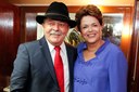 Presidenta Dilma Rousseff durante cerimônia de outorga de título de Doutor Honoris Causa das universidades públicas fluminenses ao ex-presidente Luiz Inácio Lula da Silva. Rio de Janeiro-RJ, 04/05/2012