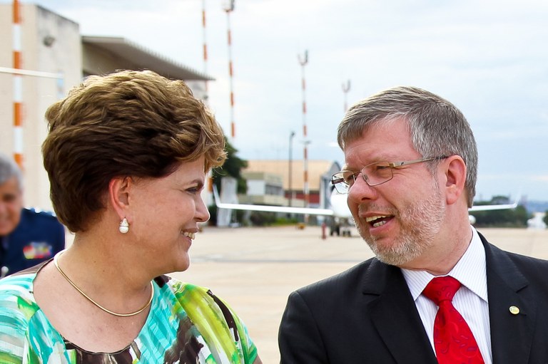 Presidenta Dilma Rousseff durante a transmissão do cargo para o presidente da Câmara, Marco Maia. Brasilia - DF, 09/12/2011