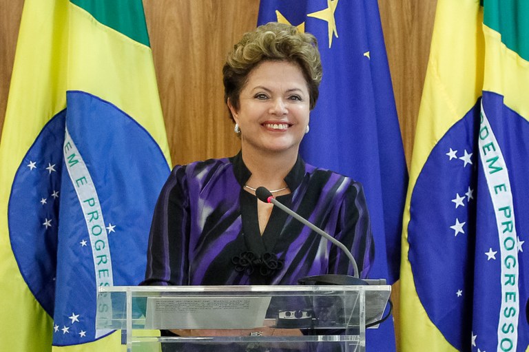 Presidenta Dilma Rousseff durante VI Reunião de Cúpula Brasil-União Europeia no Palácio do Planalto. Brasília - DF, 24/01/2013