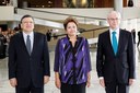 Presidenta Dilma Rousseff posa para foto com José Manuel Durão Barroso e Herman Van Rompuy durante VI Reunião de Cúpula Brasil-União Europeia no Palácio do Planalto. Brasília - DF, 24/01/2013