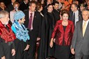 Presidenta Dilma Rousseff e o presidente de Portugal, Aníbal Cavaco Silva, participam da cerimônia de outorga do título de Doutor Honoris Causa ao ex-presidente Luiz Inácio Lula da Silva. Coimbra-Portugal, 30/03/2011  