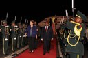 Presidenta Dilma Rousseff, durante desembarque em Luanda para visita Oficial. Luanda-Angola,19/10/2011
