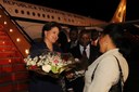 Presidenta Dilma Rousseff, durante desembarque em Luanda para visita Oficial. Luanda-Angola,19/10/2011