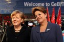 Presidenta Dilma Rousseff e a Sra. Angela Merkel, Chanceler Federal da Alemanha, durante cerimônia de abertura da Feira Internacional de Tecnologias da Informação e das Comunicações (CeBIT 2012). Hannover - Alemanha, 05/03/2012