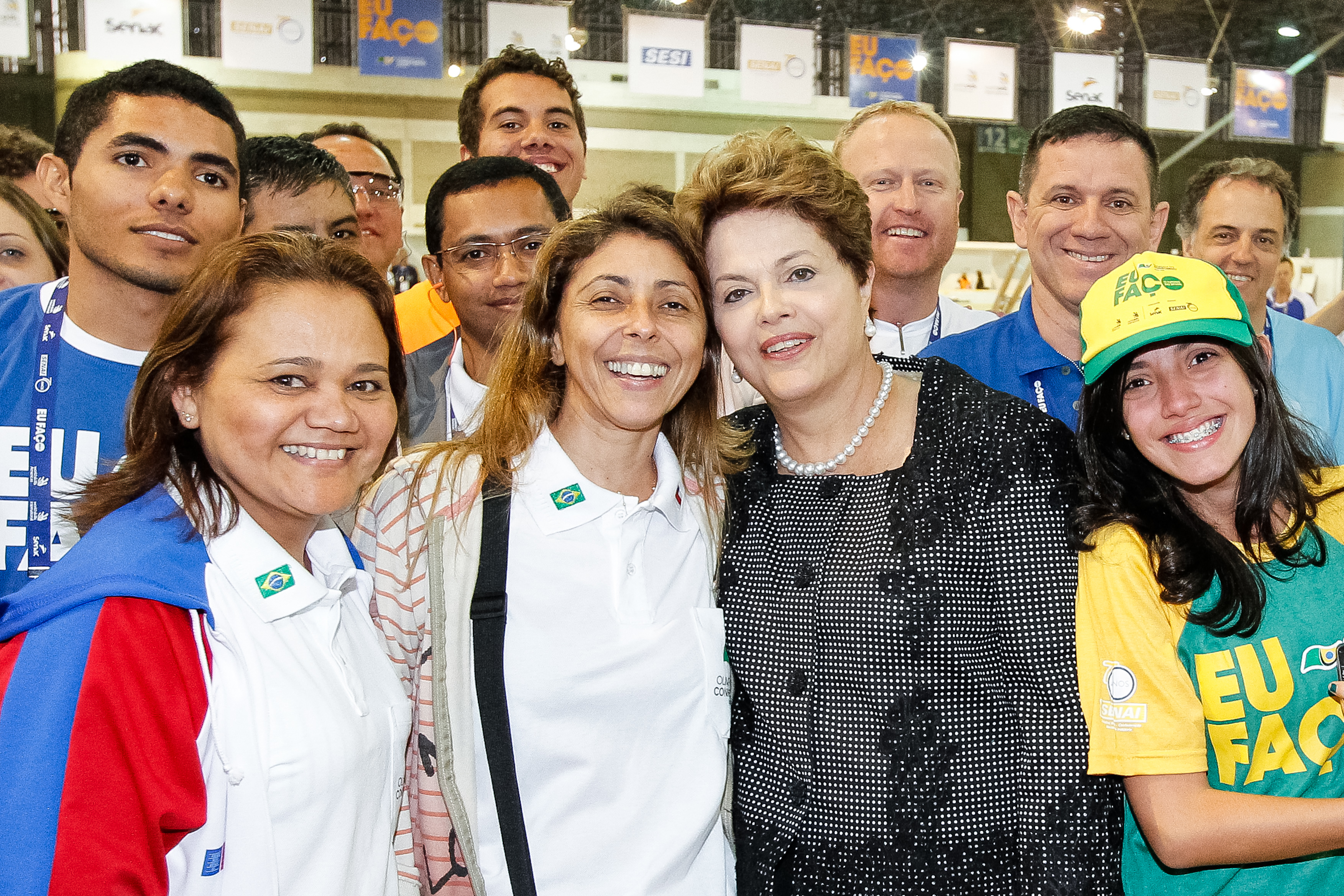 Presidenta Dilma Rousseff durante visita à VII Olimpíada do Conhecimento. São Paulo - SP, 14/11/2012