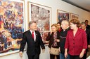 Presidenta Dilma Rousseff acompanhada do ex-Presidente Lula, Dona Marisa e do filho de Portinari senhor João Cândido Portinari, durante visita à exposição dos painéis "Guerra e Paz " de Cândido Portinari. São Paulo - SP, 18/05/2012
