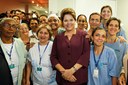 Presidenta Dilma Rousseff durante visita ao hospital Sofia Feldman. Belo Horizonte-MG, 12/06/2012