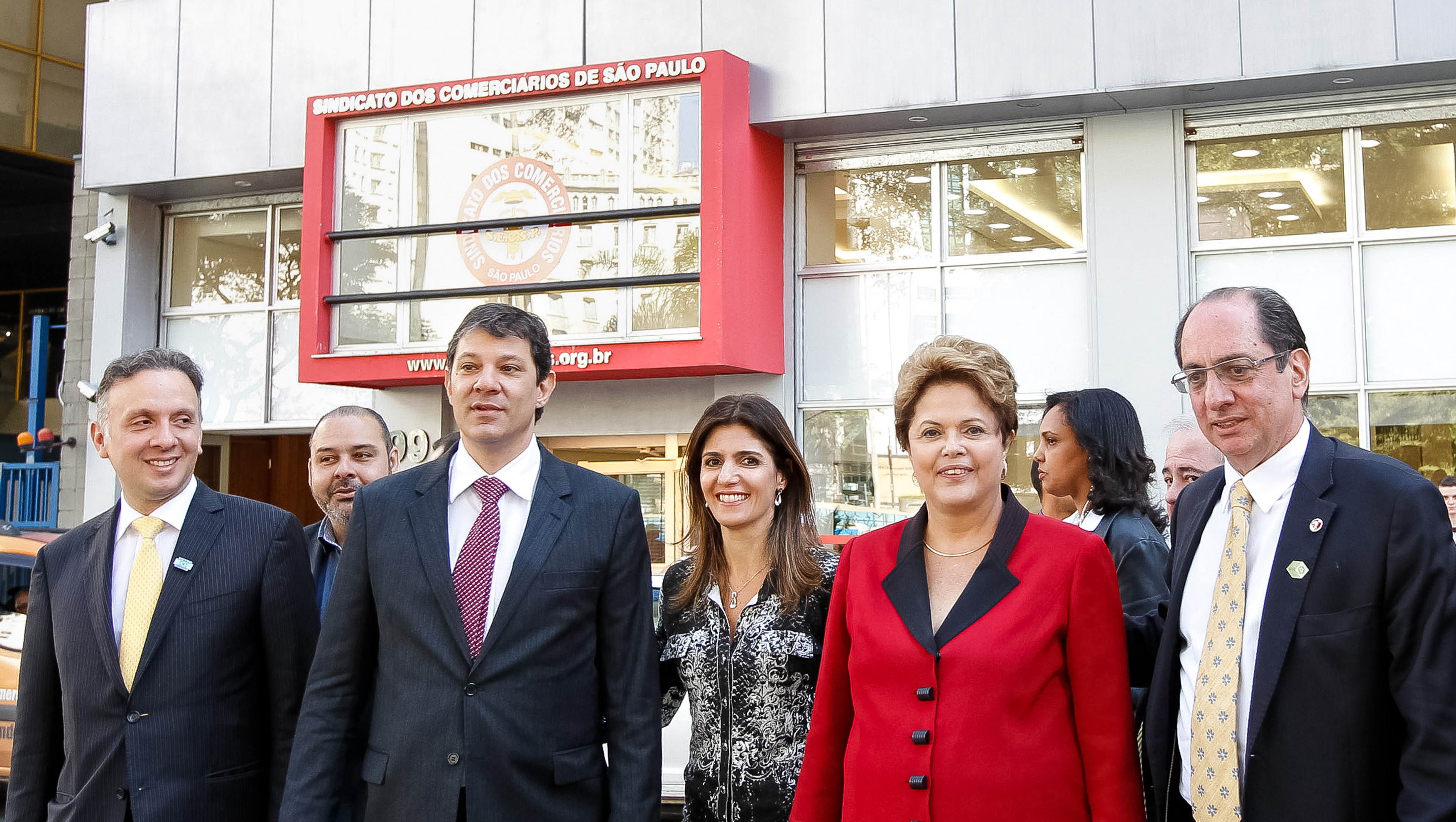 Presidenta Dilma Rousseff durante visita ao Sindicato dos Comerciários de São Paulo. São Paulo-SP, 31/07/2013