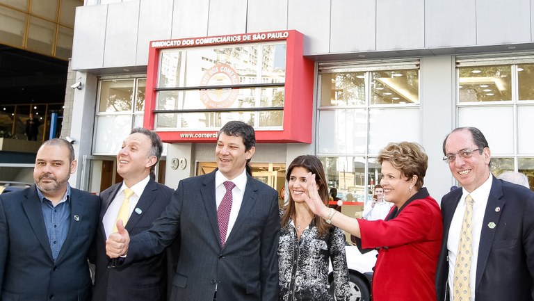 Presidenta Dilma Rousseff durante visita ao Sindicato dos Comerciários de São Paulo. São Paulo-SP, 31/07/2013