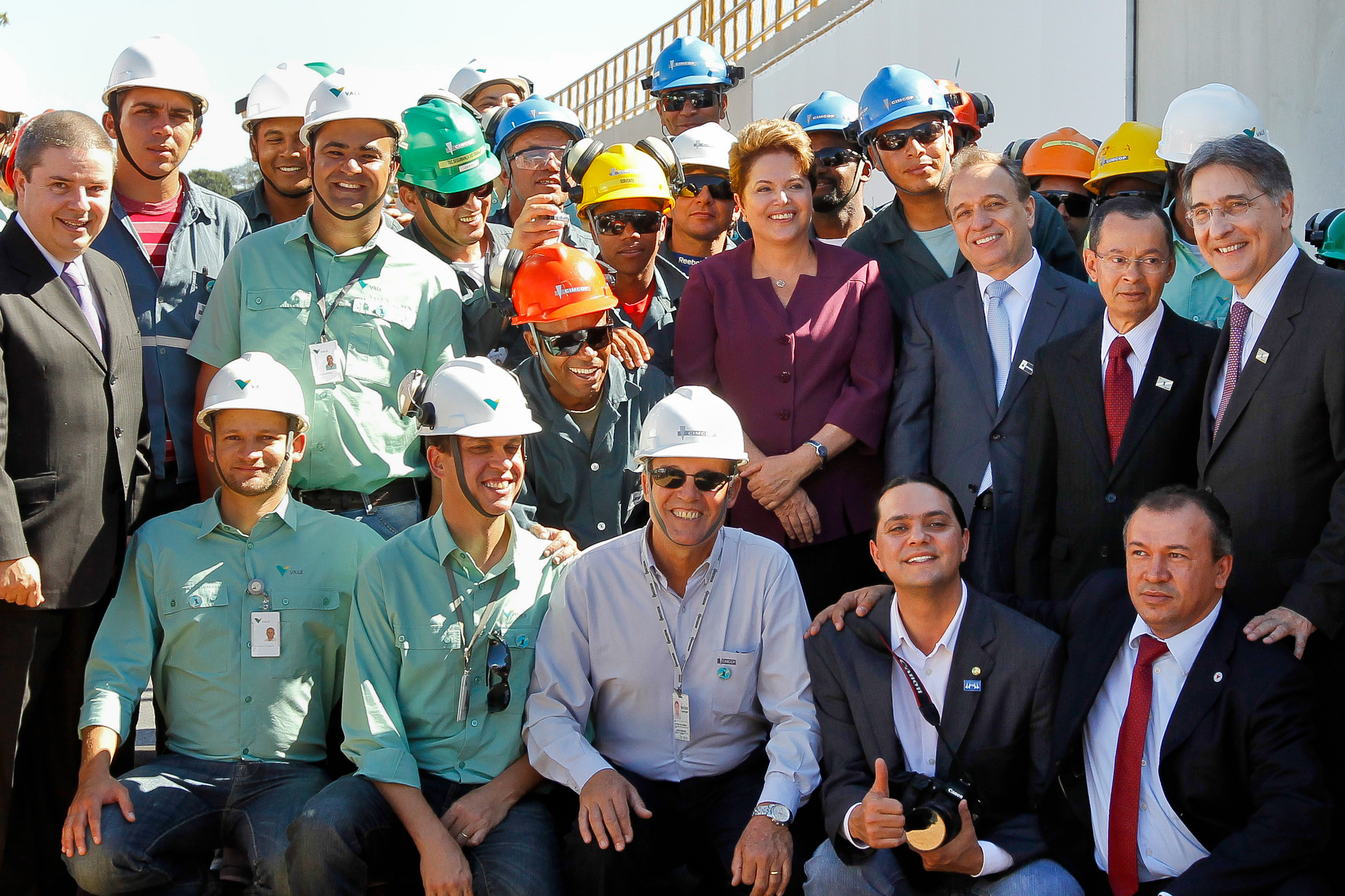 Presidenta Dilma Rousseff durante visita às obras de modernização e duplicação da linha férrea entre as estações Horto Florestal e General Carneiro. Belo Horizonte-MG, 12/06/2012
