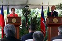  Presidenta Dilma Rousseff e o Sr. Michel Martelly, Presidente da República do Haiti, durante declaração à imprensa. Porto Príncipe-Haiti, 01/02/2012