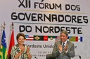Presidenta Dilma Rousseff e o governador de Sergipe, Marcelo Déda, durante cerimônia de abertura do XII Fórum dos Governadores do Nordeste. Aracaju-SE, 21/02/2011