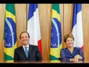 Presidenta Dilma brinda durante almoço servido em homenagem ao presidente da França François Hollande