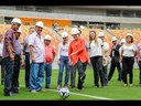 Presidenta Dilma concede entrevista coletiva durante visita a Arena da Amazônia, em Manaus
