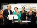 Presidenta Dilma discursa em contratação do metrô de Curitiba