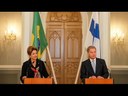 Presidenta Dilma faz declaração à imprensa e entrevista coletiva em Helsinque, Finlândia