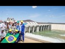 Presidenta Dilma ao inaugurar a primeira Estação de Bombeamento (EBI-1) do Eixo Norte do Projeto de Integração do Rio São Francisco (Pisf)