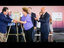 Durante inauguração do Parque Eólico de Geribatu, em Santa Vitória do Palmar (RS)