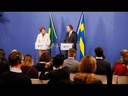 Presidenta Dilma e Stefan Löfven, primeiro-ministro da Suécia, fazem declaração à imprensa