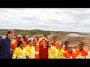 Presidenta Dilma discursa durante visita às obras de integração do rio São Francisco, na Barragem de Jati (CE)