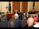 Discurso da Presidenta Dilma durante cerimônia de assinatura do contrato para construção da P-75 e da P-77. Porto Alegre/RS