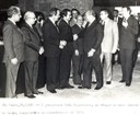 Presidente João Figueiredo ao chegar no novo centro de lazer, cumprimenta os conselheiros do SESC